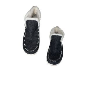 Hey Dude Denny‎ Faux Shearling Boots Booties Women's Size 8.5 39 gray